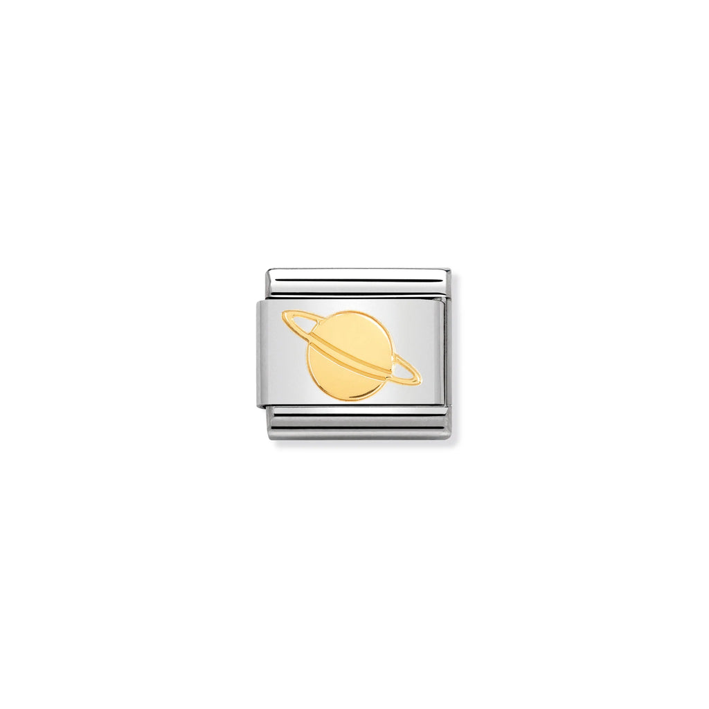 NOMINATION COMPOSABLE CLASSIC LINK 030161/10 PLANET IN 18K GOLD