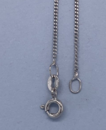 9CT WG 50CM CURB CHAIN 1.8MM 5.3MM
