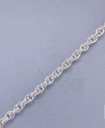 STERLING SILVER 925 LOOSE ROPE CHAIN - 3.2MM 70CM