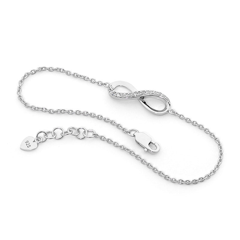 ELLANI COLLECTION SS CZ INFINITY BRACELET