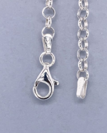 STERLING SILVER 925 ROLO CHAIN - 3.3MM 80CM