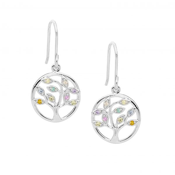ELLANI COLLECTIONS S/S CZ DROP EARRINGS