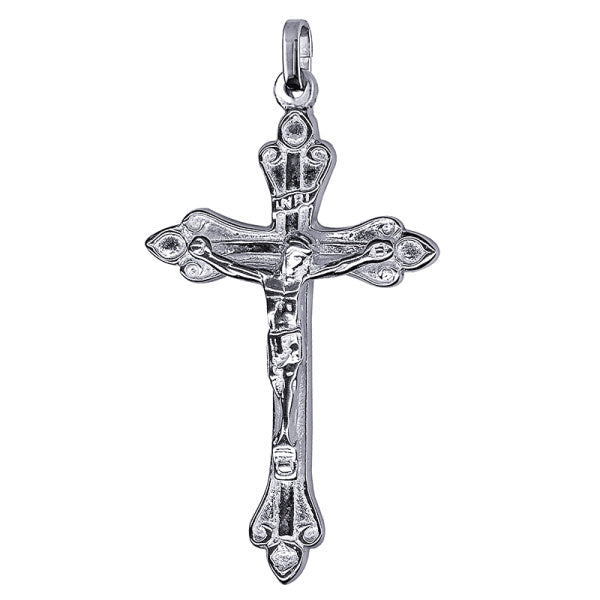 STERLING SILVER 925 LARGE CRUCIFIX PENDANT 38mm x 23mm