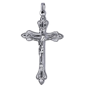 STERLING SILVER 925 LARGE CRUCIFIX PENDANT 38mm x 23mm