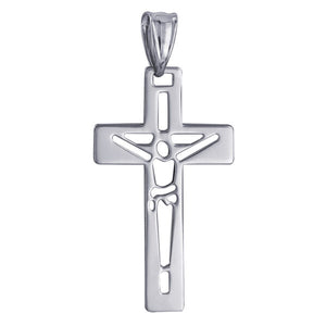 STERLING SILVER 925 CUT OUT CRUCIFIX 17mm x 28mm