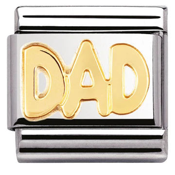 NOMINATION COMPOSABLE CLASSIC LINK 030107/11 DAD IN 18k GOLD