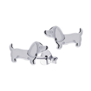 SS 925 KIDS SAUSAGE DOG STUD EARRINGS