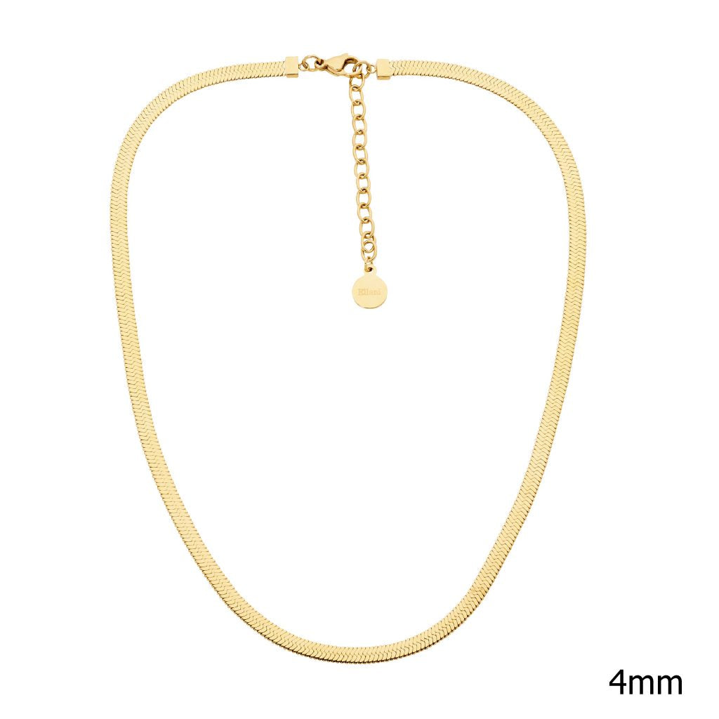 ELLANI COLLECTIONS GOLD IP PLATED STAINLESS STEEL NECKLACE