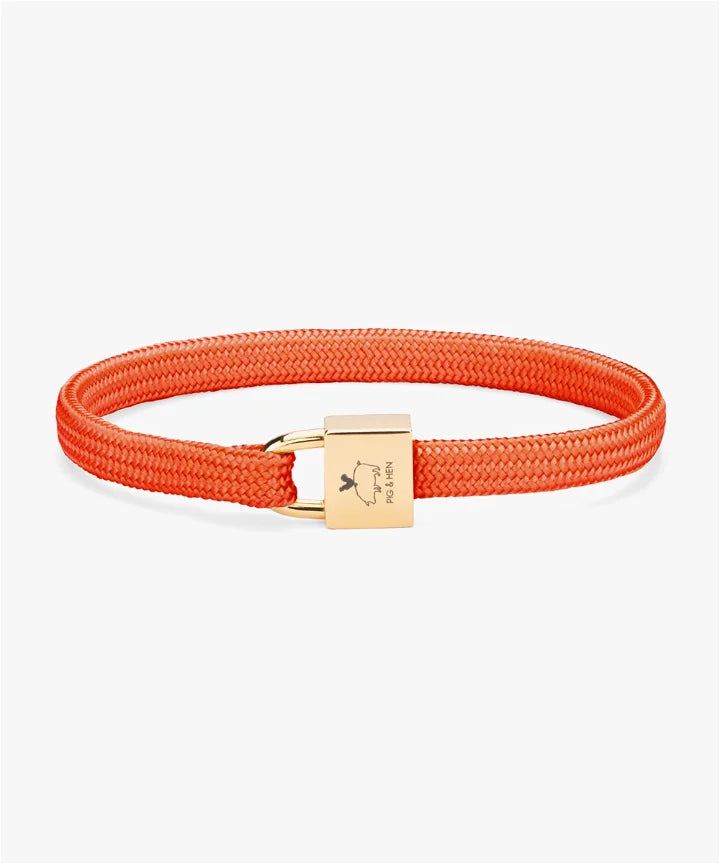 PIG & HEN LADIES BILLY ORANGE/GOLD BRACELET
